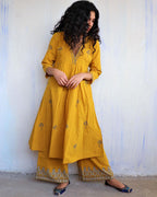 cotton kurta set | yellow cotton kurta set | chidiyaa