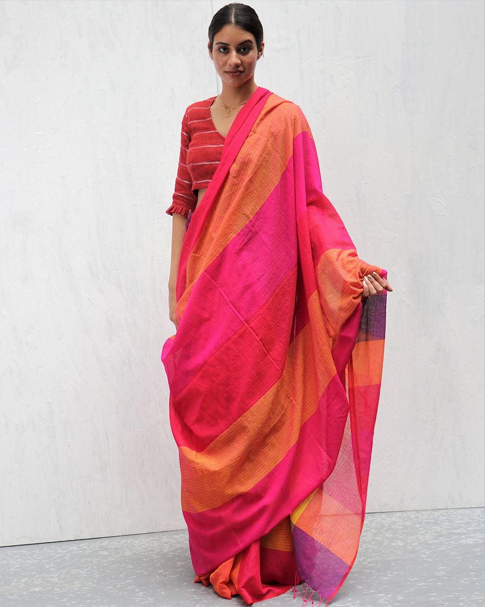 Sevvi Handwoven Cotton Saree