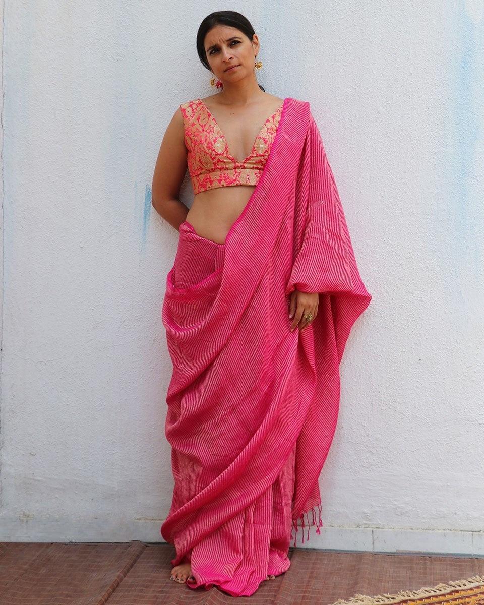 Saree | Linen saree | Saree for women