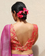 Fuchsia Pink Brocade Blouse - TOG