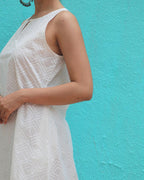 Ziva Cotton Dress - Safed