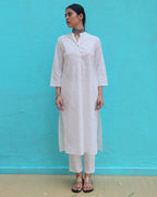 Avnoor Cotton Kurta Set - Safed