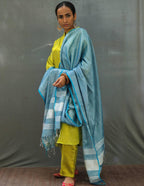 Kaur Handwoven Cotton Zari Dupatta-Saahiba