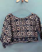 Blue Blouse | Blue Cotton Blouse | Saree Blouse designs | Saree designs | Chidiyaa