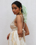 Daphne Cream Mashru Silk Blouse