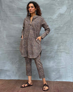 Leaves & Light Blockprinted Cotton Kurta Set