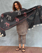 Drifting Through Dawn Blockprinted Cotton Dupatta