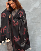 Drifting Through Dawn Blockprinted Cotton Dupatta