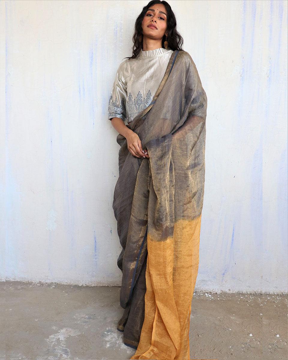 linen sarees online| Saree | Sarees | saree for women | saree poses | saree for wedding | chidiyaa