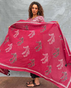Hues of Horizon Blockprinted Cotton Dupatta