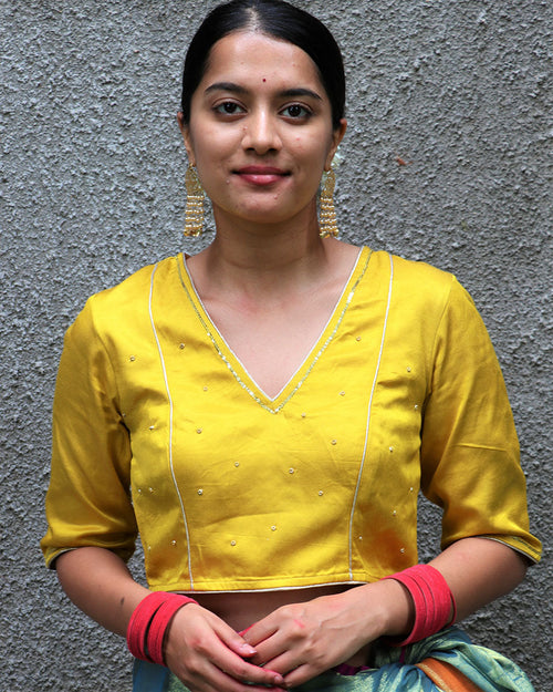 Akshara Mashru Silk Blouse - Chandani