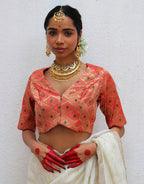 Idalia Red Brocade Blouse