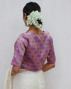 Jenive Purple Brocade Blouse