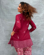 Chirp of Dawn Blockprinted Cotton Top