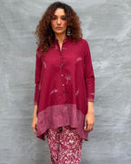 Chirp of Dawn Blockprinted Cotton Top