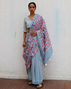 Cotton saree blue | saree for women | Cotton saree online