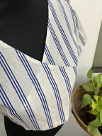 Aabha White Handblock Print Cotton Blouse - Noor