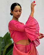 Prabhati Handwoven Linen Zari Blouse - Eknoor