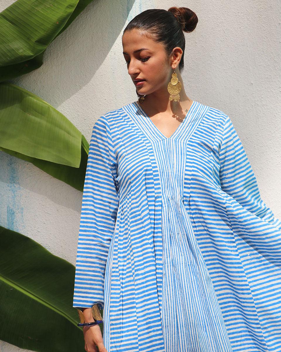 Amaris Handprinted Cotton Dress - WITC