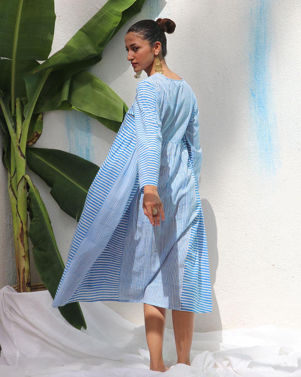 Amaris Handprinted Cotton Dress - WITC