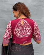 Bloom Blockprinted Cotton Blouse - Soil