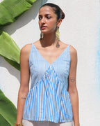 Freida Handprinted Cotton Top - WITC