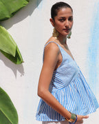 Freida Handprinted Cotton Top - WITC