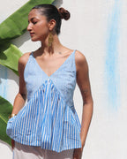 Freida Handprinted Cotton Top - WITC