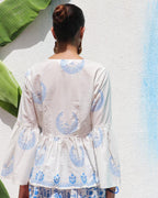 Varsha Handprinted Cotton Top - WITC