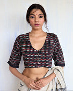 Blouse back design | Black blouse | Cotton blouse | Chidiyaa