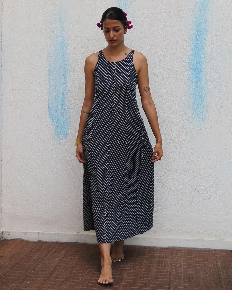 Aab-e-gul Blockprinted Cotton Dress - Flower Girl