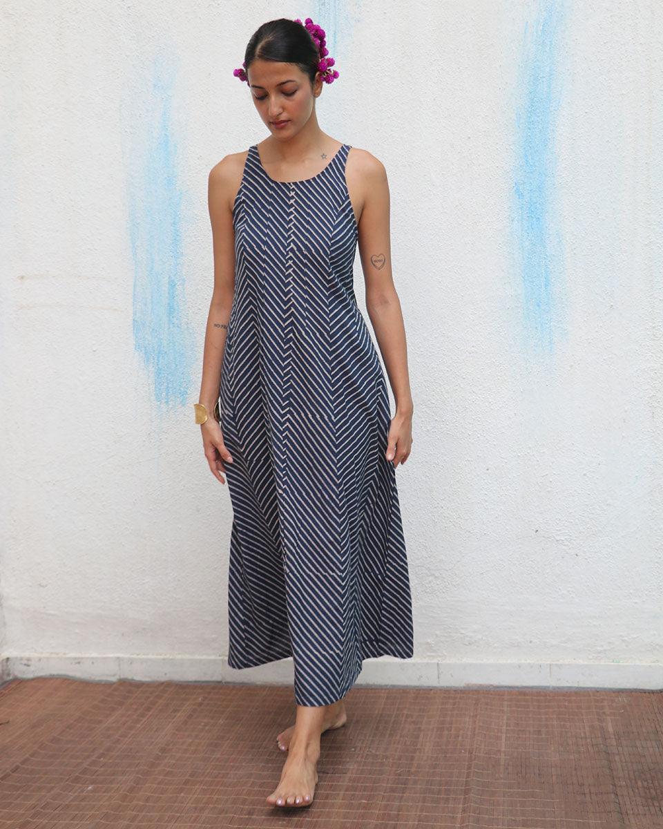 Aab-e-gul Blockprinted Cotton Dress - Flower Girl