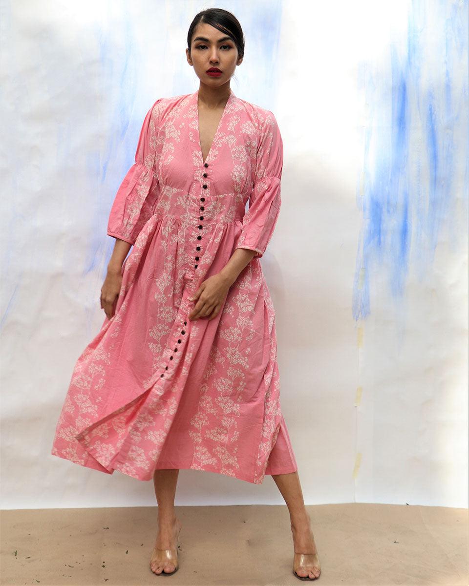 cotton dress summer | pink cotton dress | dresses designs | chidiyaa