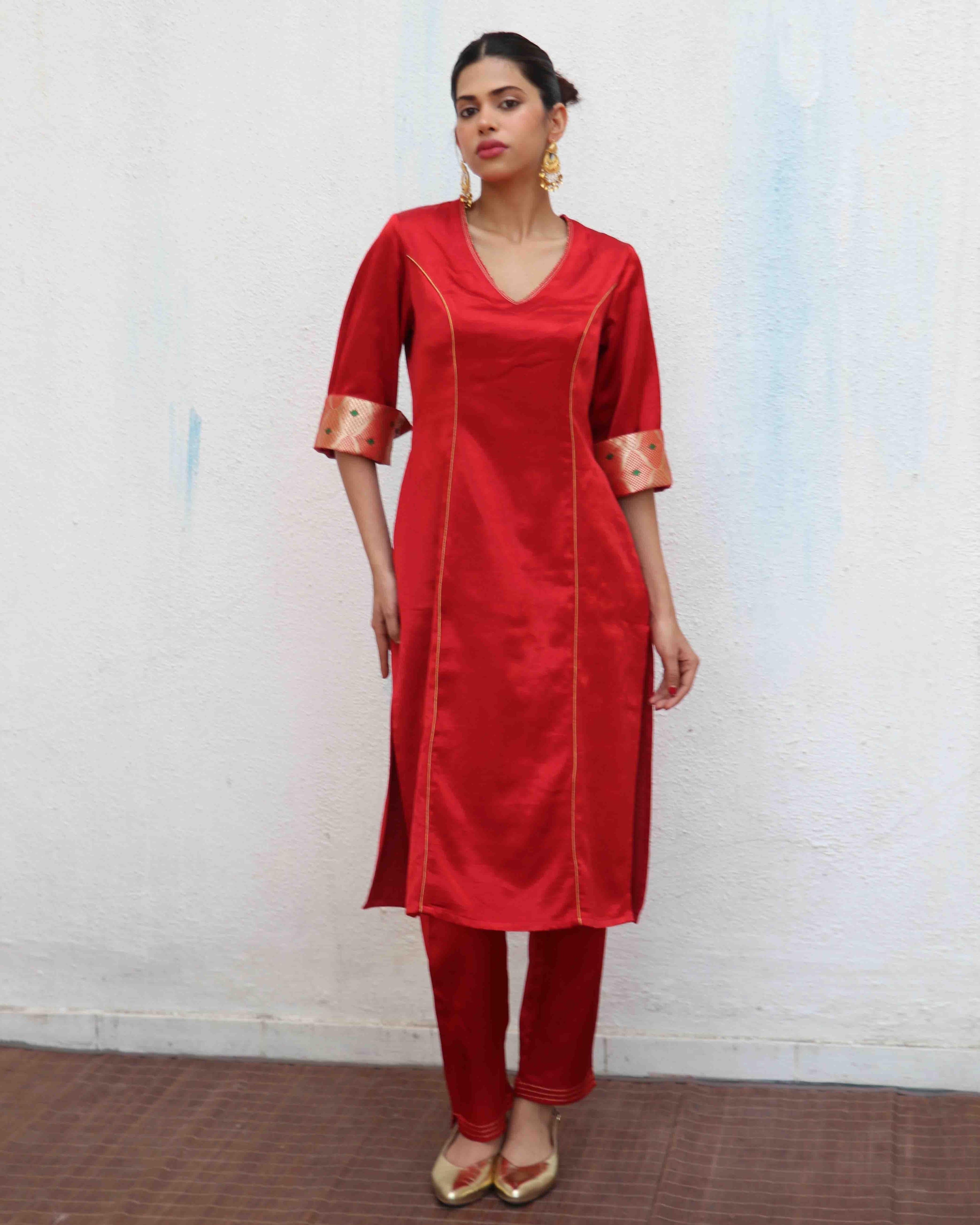 Kurta set | Kurti set for women | Kurti red