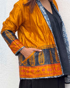 Softember Mashru Silk Reversible Quilted Jacket