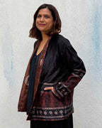 Willow Wrap Mashru Silk Reversible Quilted Jacket