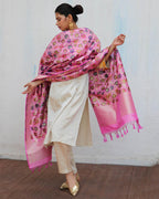 Dilkashi Handwoven Banarasi Kimkhab Brocade Dupatta