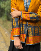 Softember Mashru Silk Reversible Quilted Jacket