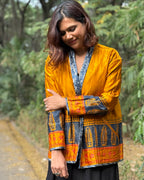 Softember Mashru Silk Reversible Quilted Jacket