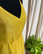 Yellow Handwoven Linen Dress - Love Despite