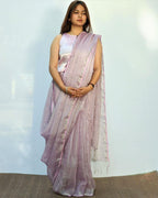 Linen saree | Linen zari saree | Linen saree online | Chidiyaa