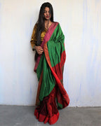 Iqraar Handwoven Pure Cotton Viscose Saree - Holi
