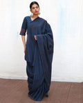 Msafiri Blockprinted Cotton Saree - NOMAD