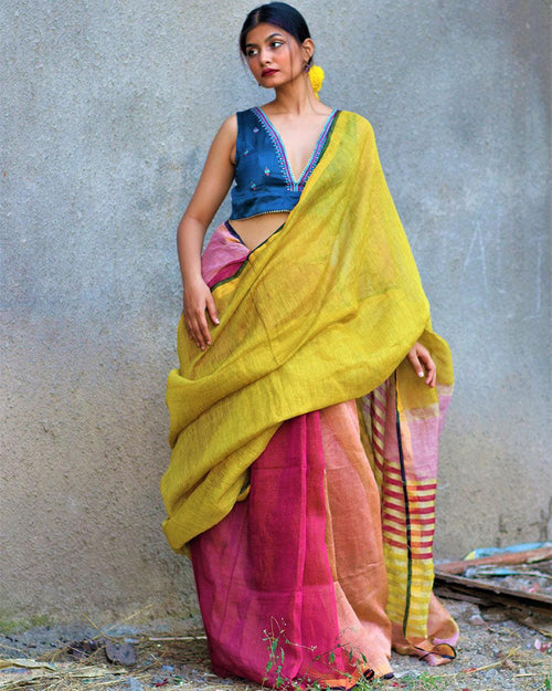 linen saree | linen saree India | saree for women