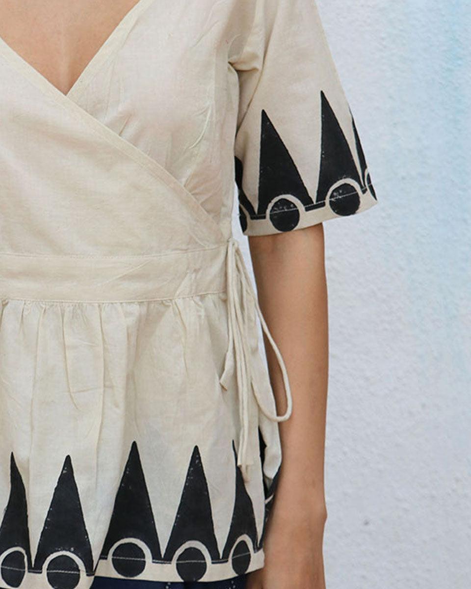 Ariel Blockprinted Cotton Top - NOMAD