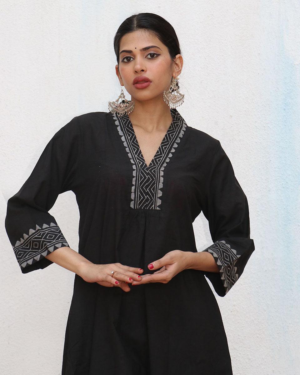 Annalise Blockprinted Cotton Kurta Set - NOMAD