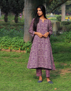 Purple Kurti | Kurta set for women | Kurti pant set | Trendy kurta designs | Chidiyaa