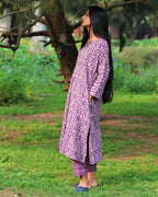 Purple Kurti | Kurta set for women | Kurti pant set for summer | Trendy kurta designs | Chidiyaa
