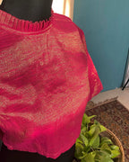 Handwoven Cotton Zari Blouse - Love Despite
