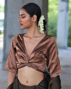 Blouse neck design | Blouses | Silk blouse | Mashru Silk | Chidiyaa